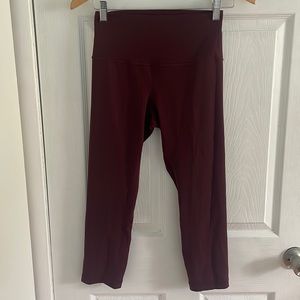 Lululemon align leggings, size 6, cassis, cropped length